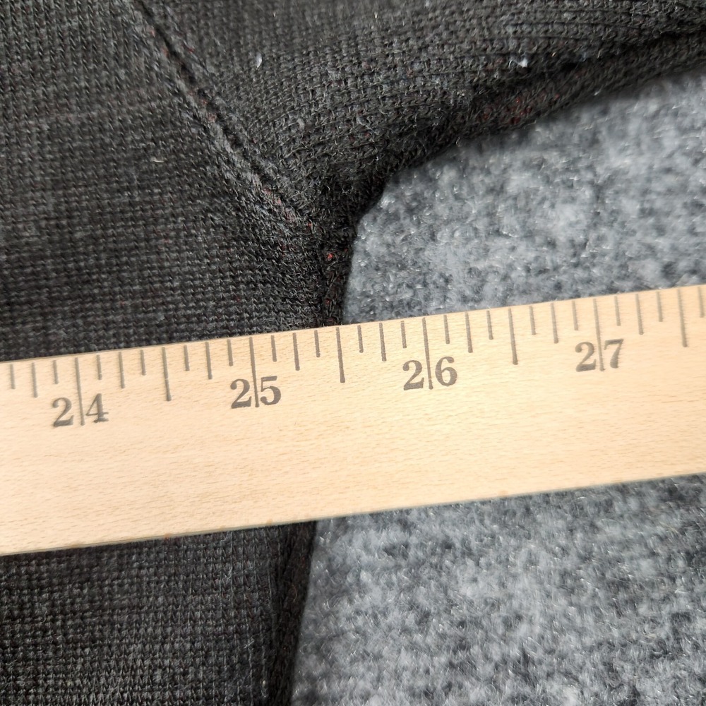 Cinch Quarter Zip Mens Medium Black Grid Fleece Pullover Western Ranch Sweater - Picture 6 of 7